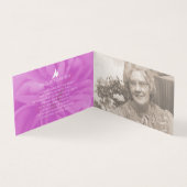 Funérailles en mémoire d'amour prière rose / carte (Inside)