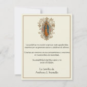 Funérailles espagnoles Guadalupe Merci religieux (Dos)