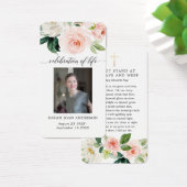 Funérailles Florales Dans Love Memorial Poem Card (Bureau)