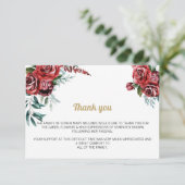 Funérailles florales de Bourgogne Merci Note (Debout devant)