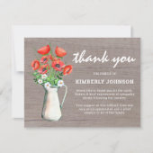 Funérailles Florales Rustiques Merci Cartes (Devant)