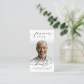 Funérailles Forever Hearts Photo Carte de prière m (Debout devant)