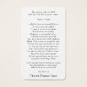 Funérailles Hawaiian Sunset Prayer Cartes de Sympa (Dos)