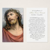 Funérailles Jésus Couronne Prière Sympathie Cartes (Devant & derrière)