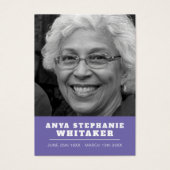 Funérailles laissez-moi aller la prière de colombe (Devant)