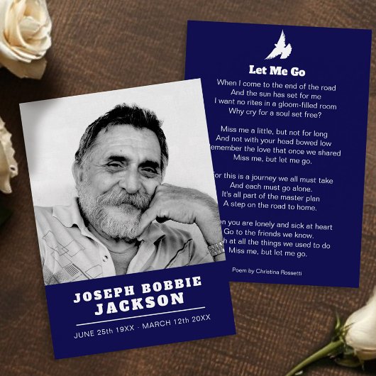 Funérailles laissez-moi aller la prière de colombe