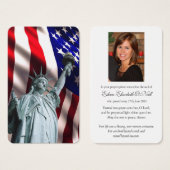 Funérailles Liberté Mémorial Prière Cartes de Symp (Devant & derrière)