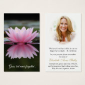 Funérailles Lily Pond Memorial Prayer Cartes de sy (Devant & derrière)