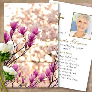 Funérailles Magnolia Memorial Prayer Cartes de Sym