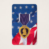 Funérailles Médaille du coeur pourpre Prière Carte (Devant)