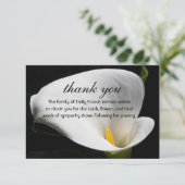 Funérailles/Mémorial Calla Lily Carte de remerciem (Debout devant)