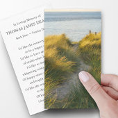 Funérailles Mémorial Dunes de sable Prière Cartes 