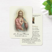 Funérailles Mémorial Jésus Prière Carte Sainte (Bureau)