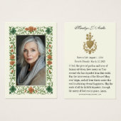 Funérailles Mémorial Jésus prière Photo (Devant & derrière)