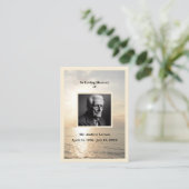 Funérailles Memorial Ocean Sunrise - Carte de priè (Debout devant)