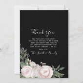  Funérailles Mémorial Photo Rose beige Carte de re (Dos)