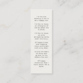 Funérailles Memorial Poème moderne Mini carte Sign (Dos)