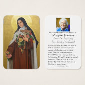 Funérailles Mémorial Saint Card St Therese Lisieux (Devant & derrière)