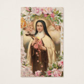 Funérailles Mémorial Saint Card St Therese Roses (Devant)