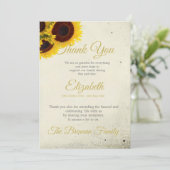 Funérailles Mémorial tournesol Merci rustique (Debout devant)