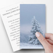 Funérailles Memorial Tree Prière de neige Cartes d
