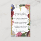 Funérailles Mémorial violet Floral Cartes de prièr (Dos)