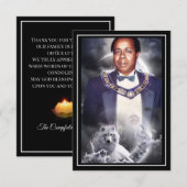 Funérailles Merci Cartes (Devant / Derrière)