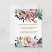 Funérailles Merci Cartes Dusty Blue & Misty Rose 1 (Dos)