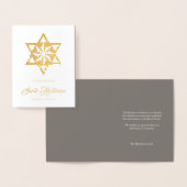 Funérailles Merci Cartes Juif | Fond d'or (Affichage)