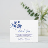 Funérailles Merci note | Aquarelle florale (Debout devant)