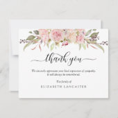 Funérailles Merci Note, Flore Blush (Devant)