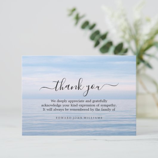 Funérailles Merci Note Grief Océan | Bereavement (Debout devant)