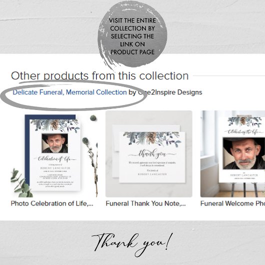 Funérailles Merci Note, Verdure Aérienne