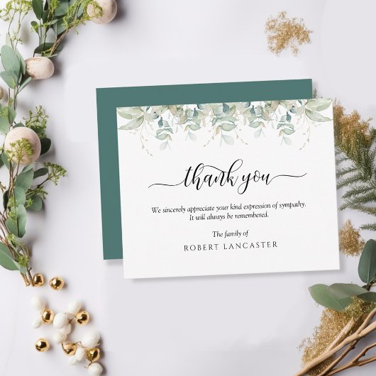 Funérailles Merci Note, Verdure Aérienne