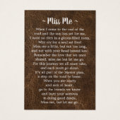 Funérailles modernes 3 Photo Carte de prière commé (Dos)