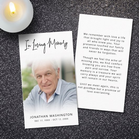 Funérailles Modernes En Mémoire Amoureuse Carte de