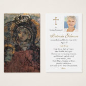 Funérailles Notre-Dame de Mellieha Prière Cartes d (Devant & derrière)