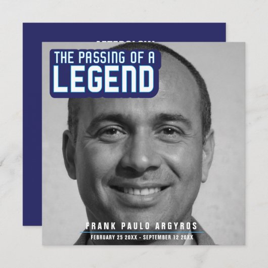 Funérailles passage d'une légende carte de poème b (Devant / Derrière)