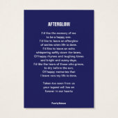 Funérailles passage d'une légende carte de poème b (Dos)