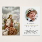 Funérailles Perte Doses Memorial Prayer Cartes de (Devant & derrière)