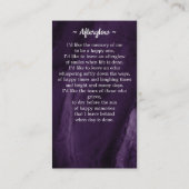 Funérailles Photo carte de prière commémorative Pu (Dos)