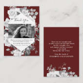 Funérailles Photo Memorial Floral Carte de remerci (Devant / Derrière)