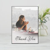 Funérailles Photo personnelle Simple Merci élégant (Debout devant)