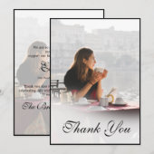 Funérailles Photo personnelle Simple Merci élégant (Devant / Derrière)