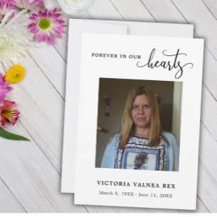 Funérailles Photo Sympathy Grief Carte de remercie