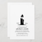 Funérailles pour jeunes Invitations de fête d'anni (Devant / Derrière)