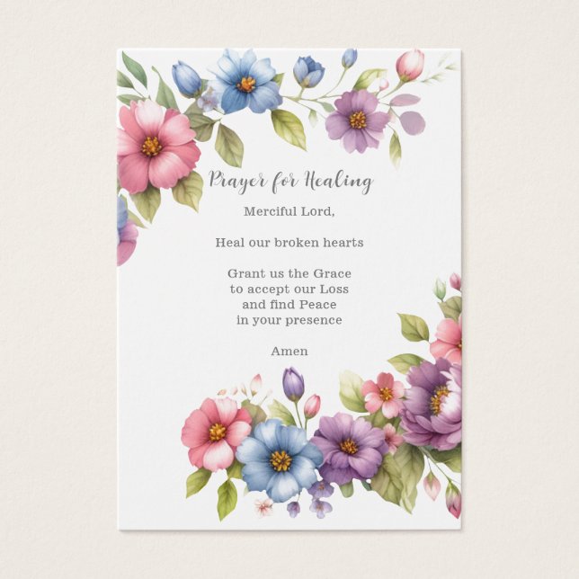 Funérailles / Prière commémorative pour la guériso (Devant)