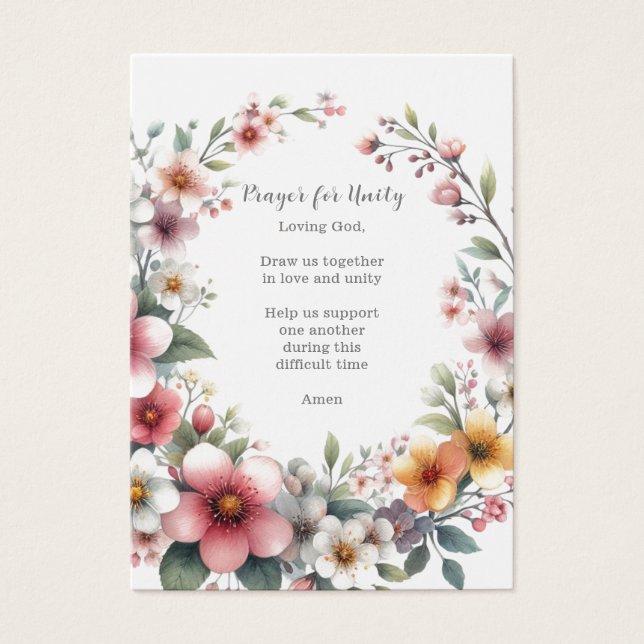 Funérailles / Prière commémorative pour l'unité (Devant)