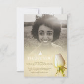 Funérailles rose blanche photo famille carte de re (Devant)