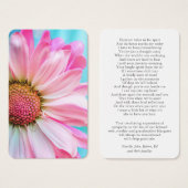 Funérailles Rose Daisy Cartes de Sympathie (Devant & derrière)